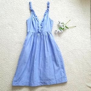 NWOT Light blue linen sundress
